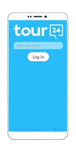 An example screenshot of the tour24 application on a smartphone.